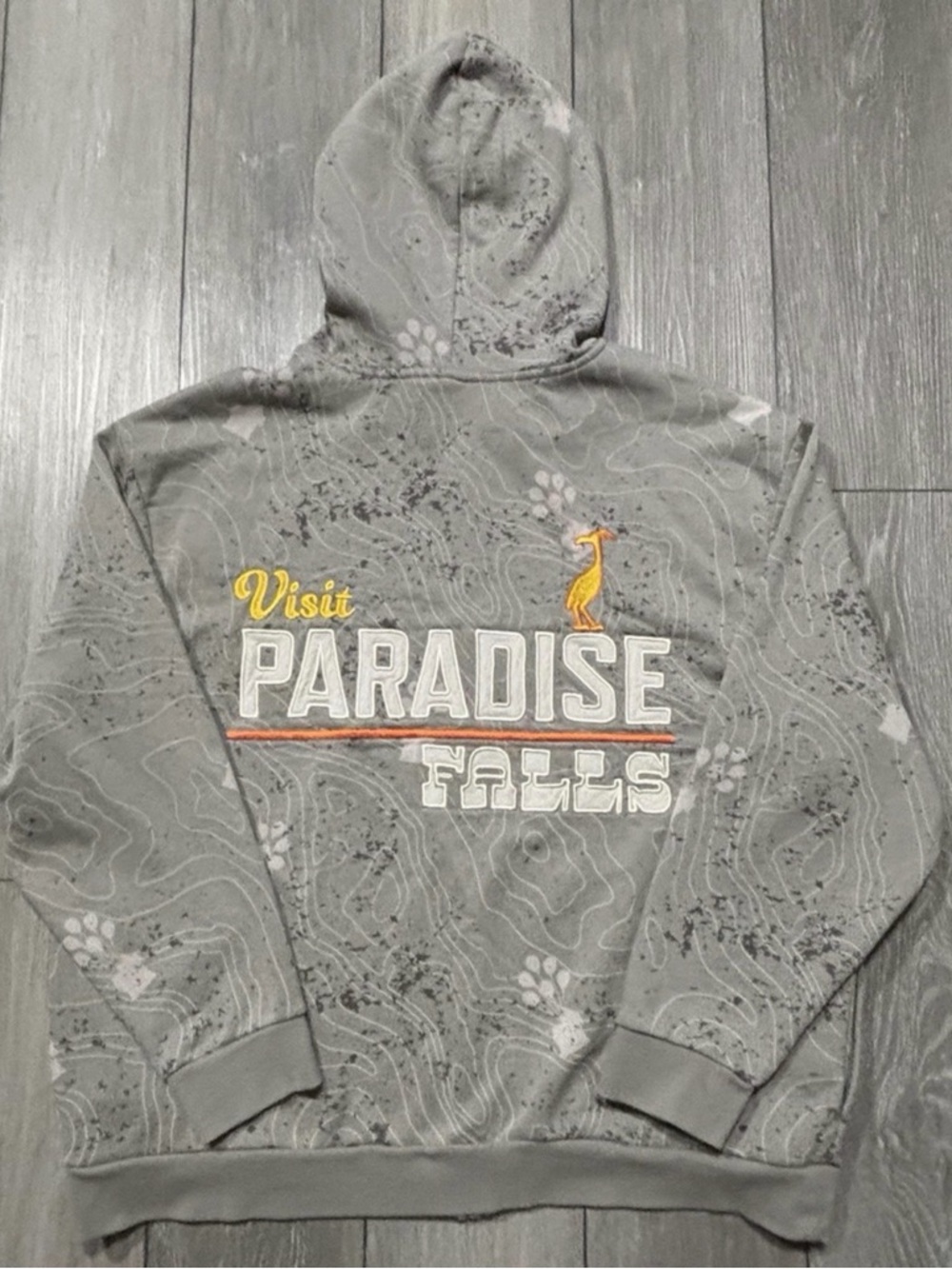 DISNEY Parks Disney Pixar Up "Visit Paradise Falls" Zip Hoodie Unisex Small NWT